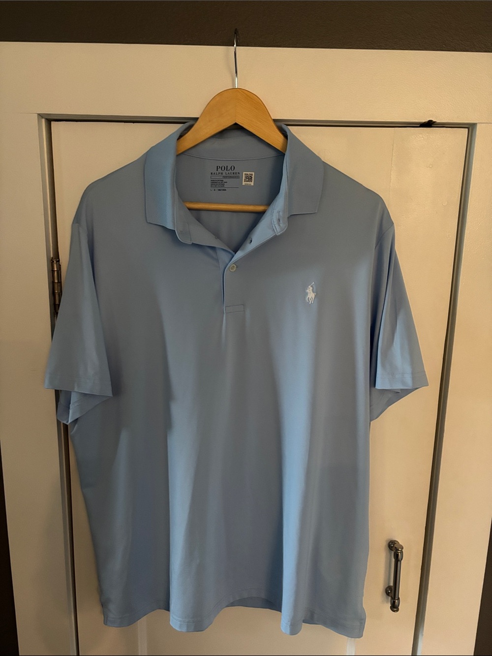 Polo by Ralph Lauren Men's Pale Blue Polo Shirt
